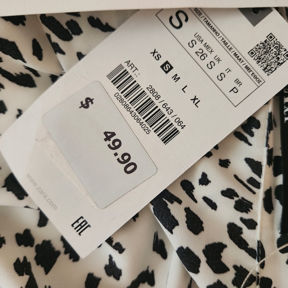 Zara brand new  small animal print wrap dress - Picture 5 of 5